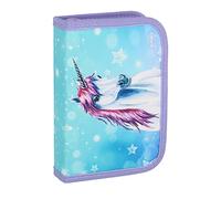 itenga Federmappe Schüleretui Federmäppchen Schulmäppchen - 1-Zipper - Gefüllt 28-teilig für Jungen und Mädchen (Pferd Little Dream)