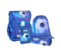 itenga Grundschul Ranzen Set - Schulranzen Set 4 teilig für Jungen mit Schlampermäppchen Mäppchen Etui Turnbeutel