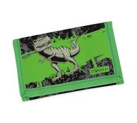 itenga Kinder Geldbörse - Geldbeutel und Brustbeutel - mit Klettverschluss, Kordelband, Geldscheinfach und Münzfach Sichtfenster für Mädchen und Jungen (Motiv T-REX)