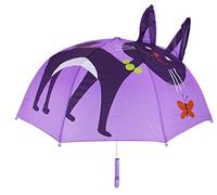 Itian Kinder Regenschirm,Kreativer Karikatur Regenschirm,für Jungen und Mädchen mit 3D Ohren(Katze)