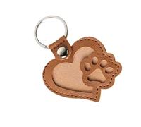 Itkcozcg Gedenk-Schlüsselanhänger für Tierhaare aus PU-Leder für schnelle Reinigung bei Outdoor-Aktivitäten, Pfoten, Tierhaarsammler, Schlüsselanhänger