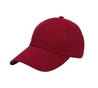 ITODA Baseball Cap Junge Mädchen Basecap Baumwolle Kinder Snapback Kappe Sommer Sonnenschutz Baseballkappe Einstellbar Atmungsaktiv Baseballmütze Einfarbig Casual Kindercap für Draußen Reise Weinrot