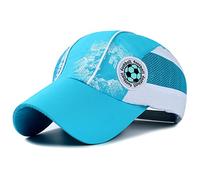 ITODA Baseball Cap Kinder Sommer Kindercap Mesh Basecap Schnelltrocknend Sonnenkappe Sonnenschutz Baseballmütze Verstellbar Lässig Kindermütze Fußballmuster Baseballkappe Junge Mädchen Kappe Sport