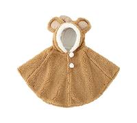ITODA Kinder Poncho Winter Cape Warm Plüsch Umhang mit Kapuze Kinderponcho Tiermotiv Prinzessin Schneeanzug Winddicht Kapuzenmantel Verdickt Reiseponcho Weich Mantel für Mädchen Junge Kleinkind Baby