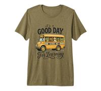 It's a Good Day for Learning School Bus Cute Animals Back to Premium T-Shirt
