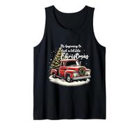 It's Beginning to Look a Lot Like Christmas Tree Vintage Car Tank Top