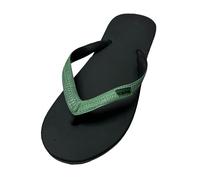 It's me Flip Flops Damen | die weichesten Flip Flops Aller Zeiten weil aus100% Naturkautschuk| (schwarz/grün, eu_footwear_size_system, adult, numeric_range, wide, numeric_38, numeric_39)