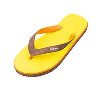 It's me Flip Flops | die weichesten Flip Flops Aller Zeiten weil aus100% Naturkautschuk | (gelb/braun, eu_footwear_size_system, adult, numeric_range, wide, numeric_38, numeric_39)