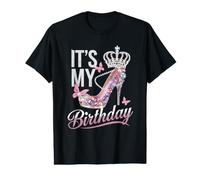 It's My Birthday High Heel Crown Butterflies Preisgünstiges Grafik-T-Shirt