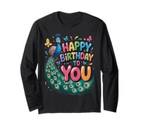 It's My Birthday Pfau Party Design für Kinder, Erwachsene Langarmshirt