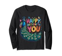 It's My Birthday Pfau Party Design für Kinder, Erwachsene Langarmshirt