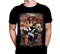 It's Only Forever Labyrinth Herren T-Shirt Gothic Horror Print, Schwarzes Baumwoll-T-Shirt, Movie Poster Tee