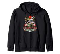 It's Too Hot for Ugly Christmas Sweater Santa Xmas Pajamas Kapuzenjacke