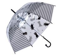 itsisa Regenschirm Katze, transparent - Kuppel-Regenschirm mit Automatiköffnung, Katzen Schirm