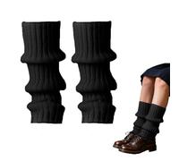 IUHRIE Schwarz Stulpen Damen,Stretch Leg Warmers,Legwarmers,Ballett-Beinstulpen,Frauen Kobeinstulpen,Modisch Beinlinge,Winter Crochet Strick Bein Stulpen,Vintage Legwarmer,Warm Kniestrümpfe