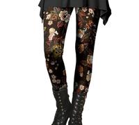 IUYTYSER Deals Weihnachtshose Thermo Leggings Damen Gr.48/50 Strumphosenleggings Frauen Winter Leggings Damen Anthrazit Yogahose Damen Gruen Cargohose Damen Baggy Weisse Thermo Leggings Damen