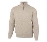 Ivanhoe Elm Herren 1/4 Zip Wollpullover Strickpullover birch Größe 3XL Farbgruppe beige beige Herren 100% Wolle