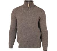 Ivanhoe of Sweden - NLS Elm Half Zip - Wollpullover, Gr. M, braun/grau (Nutmeg)