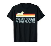 I've Got Friends in Low Places Lustiger Dackel Retro T-Shirt