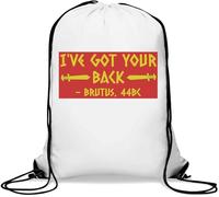 I've Got Your Back Brutus 44BC Lustiger Turnbeutel Casual Kordelzug Tasche Weiß