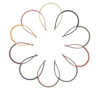 IWOWHERO 10 Stück Teiliges Farbiges Haarschmuck Kunststoff haarreifen und Zähnen Modernes Stirnband für Mädchen und Frauen Bequemes Leichtes Headband accessoire für Alltag und Besondere