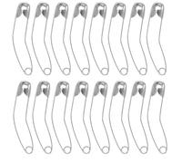 IWOWHERO 100 Stück Gebogene Sicherheitsnadeln mit Ergonomischem Kopf Nickelfarbene Quilt-pins für Nähen und Basteln Vielseitig für Dünne bis Dicke Stoffe für Patchwork und Handarbeiten