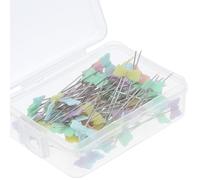 IWOWHERO 100 Stück Schmetterlings Stecknadeln aus Stahl mit Kunststoffkopf Bunte Nähnadeln für Dekoration Basteln Korsagen und Stickarbeiten