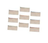 IWOWHERO 15 Stück Teiliges Canvas Mäppchen Leere Multifunktionale Reißverschluss Federtasche Große Kapazität Langlebig zum Bemalen Aufbewahrung für Schule Büro Kosmetik Bunte Farbmischung