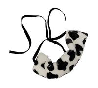 IWOWHERO 1Stück Plüsch Haargummi Stirnband im Kuhdesign Multifunktionales Damenaccessoire Haarband oder Modischer Halskragen