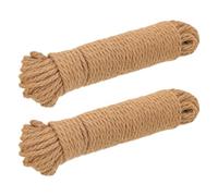 IWOWHERO 2 Rollen Juteseil 4mm Geflochtenes Natur Hanfseil Robust und Langlebig 20m für Bastelprojekte Korbflechten und Dekoration