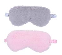 IWOWHERO 2stücke Schlafmaske Aus Plüsch Augenmaske Für Erwachsene Und Schlafmaske Mit Gummiband Augenabdeckung Für Reisen Und Zuhause Augenklappe Waschbar Und Bequem