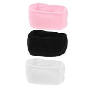 IWOWHERO 3 Stück Spa Gesichts Stirnband für Frauen Make Up Haarband Verstellbar 23,6 Hautfreundlich für Gesichtspflege und Duschen
