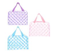 IWOWHERO 3 Stück Transparente PVC Kosmetiktaschen mit Reißverschluss wasserdichte Reise kulturbeutel Große Kapazität Multifunktionale Toilettenartikel Aufbewahrungstaschen für Reisen und