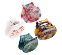 IWOWHERO 4 Stck Teiliges Kleine Katzenhaar clips aus Sicherem Material Leichte Langlebige Haarklammern für Frauen und Mädchen Niedliche Farbige Haarspangen zur Verschönerung von Frisuren