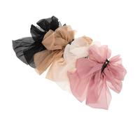 IWOWHERO 4 Stück Teiliges Vintage Banana Haarclips für Damen Französische Mehrlagige Schleifen Haarklammern Sicherer Komfortabel Vielseitig für Alltag und Besondere Anlässe Styling