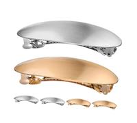 IWOWHERO 6 Stück Ovale Französische Haarspangen aus Metall für Damen Goldene und Silberne Haarklammern Stabile Haarschmuck Accessoires für Dickes Haar bei Hochzeit Büro und Alltag
