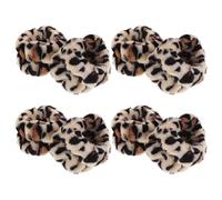 IWOWHERO Geschmeidiges Make Up Armband Damen Saugfähiges Gesichtswasch Armband aus Weichem Stoff Elastisches Handgelenksband für Spa Schminken und Sport - 8 Stück Beige mit Tiger Muster