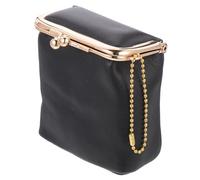 IWOWHERO Kompaktes Lippenstift etui Schwarz Tragbare Kosmetiktasche mit Schnalle Kleiner Reise Organizer für Lipgloss Praktische Aufbewahrung für Lippenstift für Damen und Unterwegs