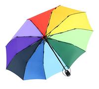 iX-brella extra Stabiler Regenschirm 10-teilig Auf-Zu-Automatik - Regenbogen bunt