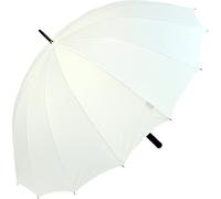 iX-brella - Leichter XXL Partnerschirm 16-teilig mit angenehmen Softgriff - Durchmesser 1,29 Meter - weiß