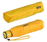 iX-brella Mini Ultra Light - Damen Taschenschirm mit großem Dach - extra leicht - neon gelb
