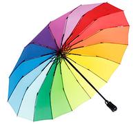 iX-brella Taschenschirm 16-teilig mit Handöffner - Regenbogen