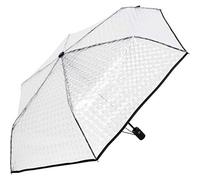 iX-brella Taschenschirm transparent mit Lens-Effekt durchsichtig mit Einfassband schwarz