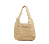 Ixkbiced Korbtaschen Damen Stroh Umhängetasche Mori EIN-Schulter-Strohsack Handgewebte Basttasche Korbtasche Sommer Strand Geldbörse Frauen Weben Handtasche für Arbeit Reise Outdoor