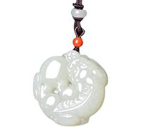 IXMLDAXD Smaragd Halsband, Halskette mit Anhänger aus reinem Obsidian, Symbol for Sternzeichen und Bodhisattva, Amulett Talisman(Classic Pixiu)