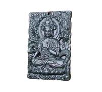 IXMLDAXD Smaragd Halsband, Handgeschnitzte Guanyin-Lotus-Jade-Anhänger, Marken-Halsketten for Damen und Herren, Jadeit-Jade(C)