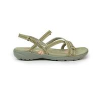 Izas Tencelle V4 Damen-Sandalen für Sommer, Wandern und Trekking. Sportliches und bequemes Geh-Schuhwerk. Flache Sandalen mit 3 Verstellmöglichkeiten. Farbe Blau, Kaki, 40 EU