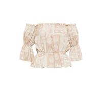 IZIA Carmenbluse Damen beige, S