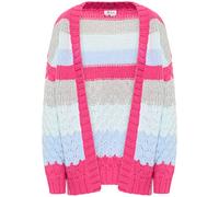 IZIA Damen offener Strick Cardigan, Pink, XS-S