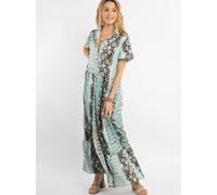 IZIA Kleid kurzarm maxi Damen mehrfarbig, S